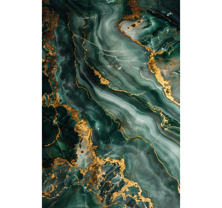 浴室 ブラインド 高級感あふれる緑の大理石風 - TENSTICKERS