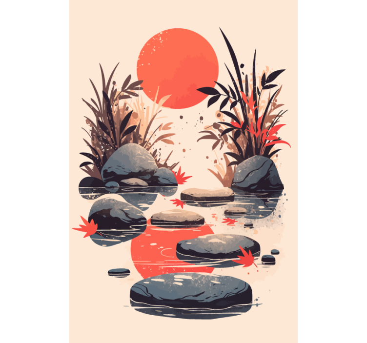 浴室 ブラインド 日本風インスピレーション - TENSTICKERS