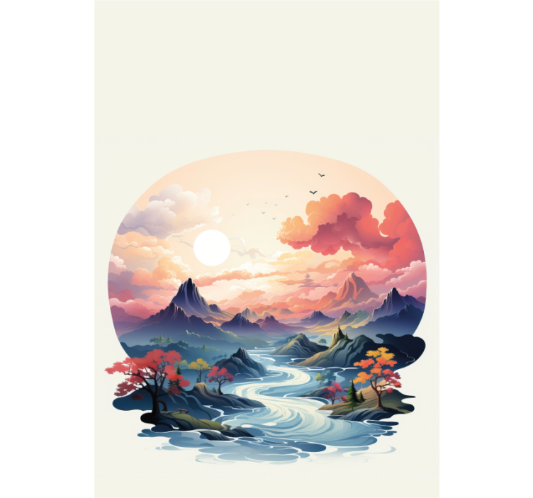 浴室 ブラインド カラフルな禅模様 - TENSTICKERS