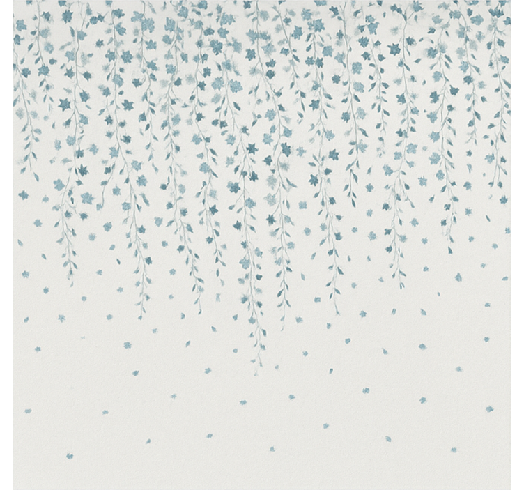 浴室 ブラインド 青い花の滝 - TENSTICKERS