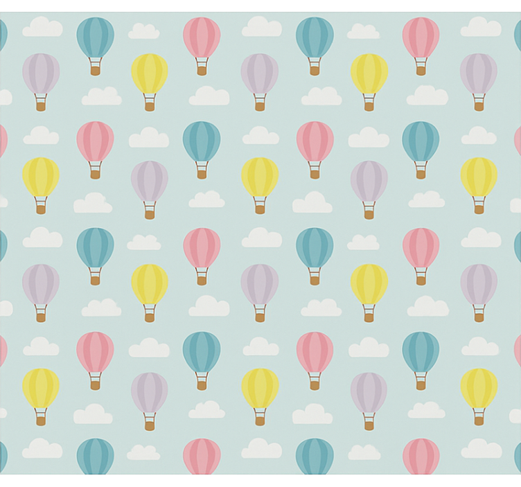 ブラインド 子供部屋 青い熱気球 - TENSTICKERS
