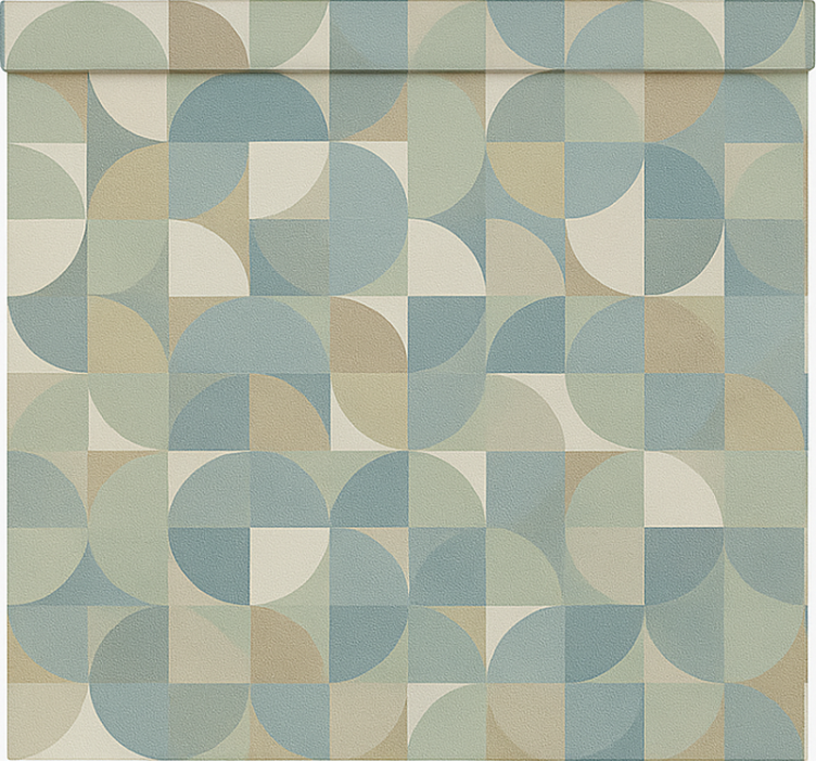 ロール スクリーン オシャレ 緑の抽象的な形 - TENSTICKERS