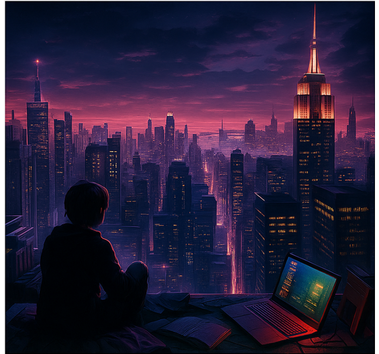 ブラインド オタク 未来的なスカイスケーパーのゲーマービュー - TENSTICKERS