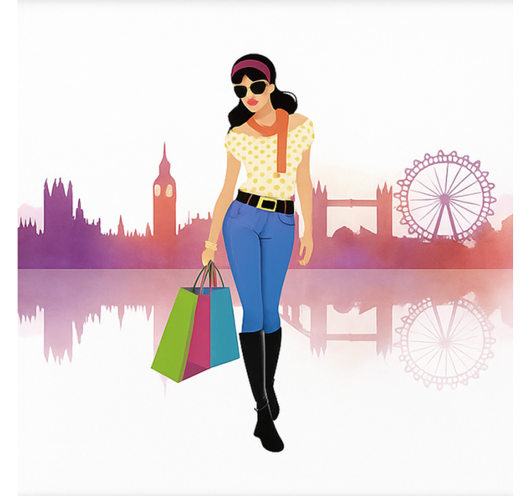 ブラインド テンネージャールーム ロンドンの都会の女の子 - TENSTICKERS