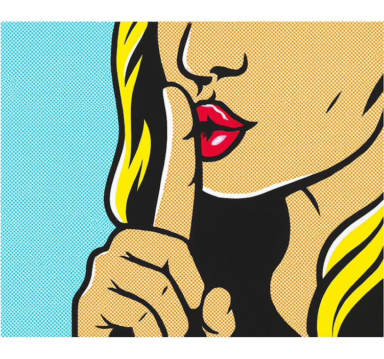 ブラインド テンネージャールーム ポップアートの女の子が静かにする - TENSTICKERS