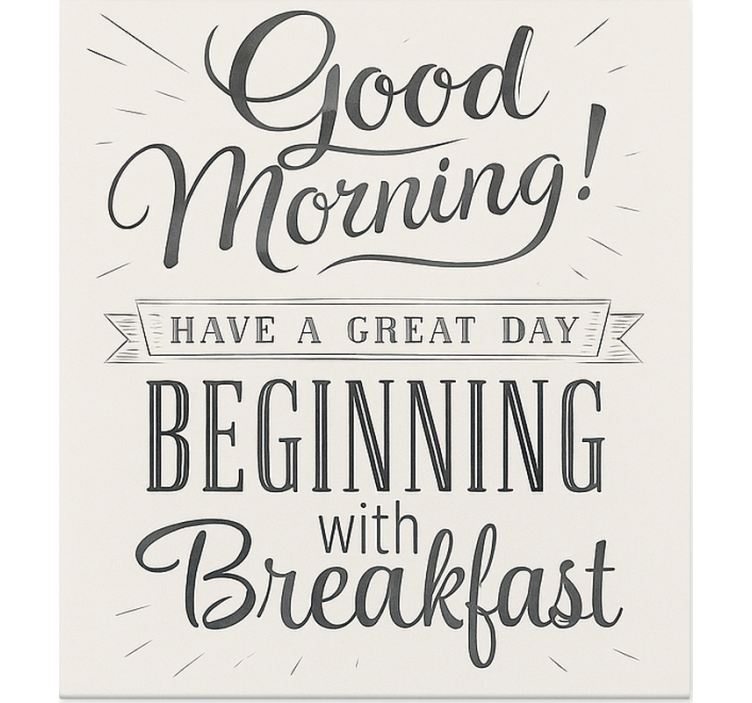 ダイニングルーム ブラインド おはようございます朝食 - TENSTICKERS