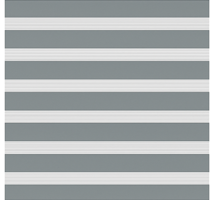 ダイニングルーム ブラインド グレーの縞模様 - TENSTICKERS