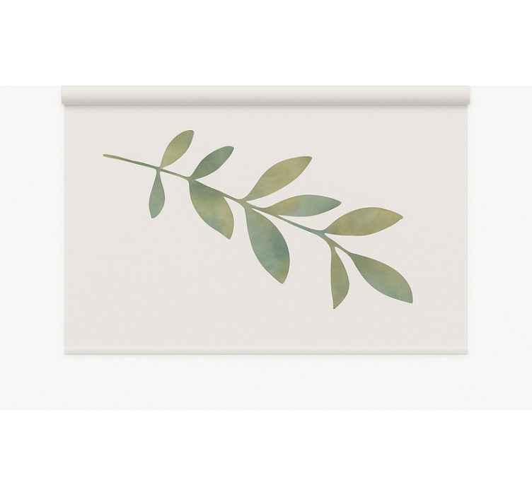 ブラインド オフィス 大きな葉 - TENSTICKERS