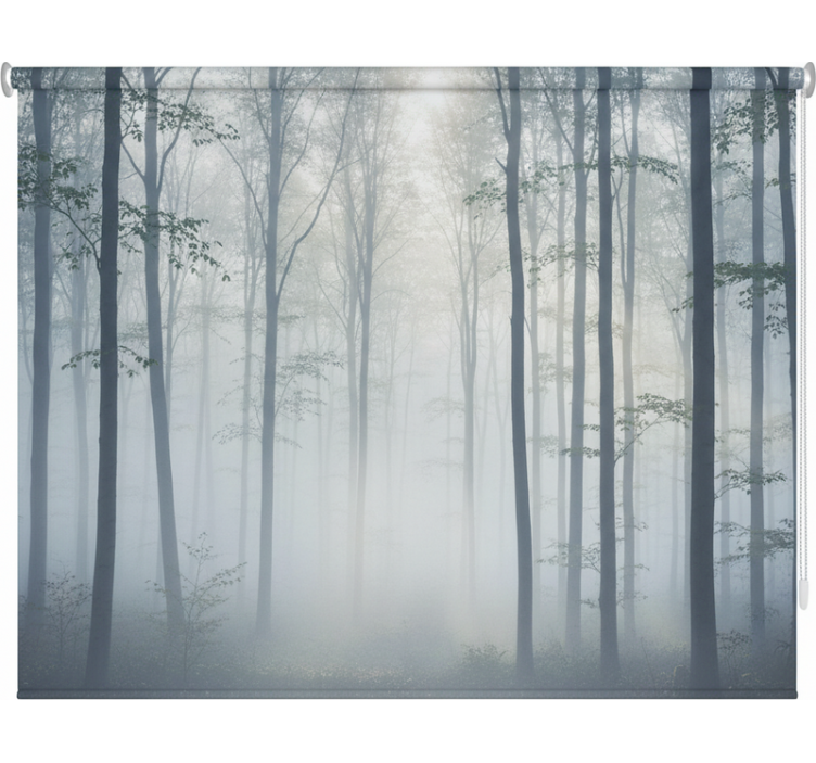 ブラインド 木 雰囲気の霧の壁画 - TENSTICKERS