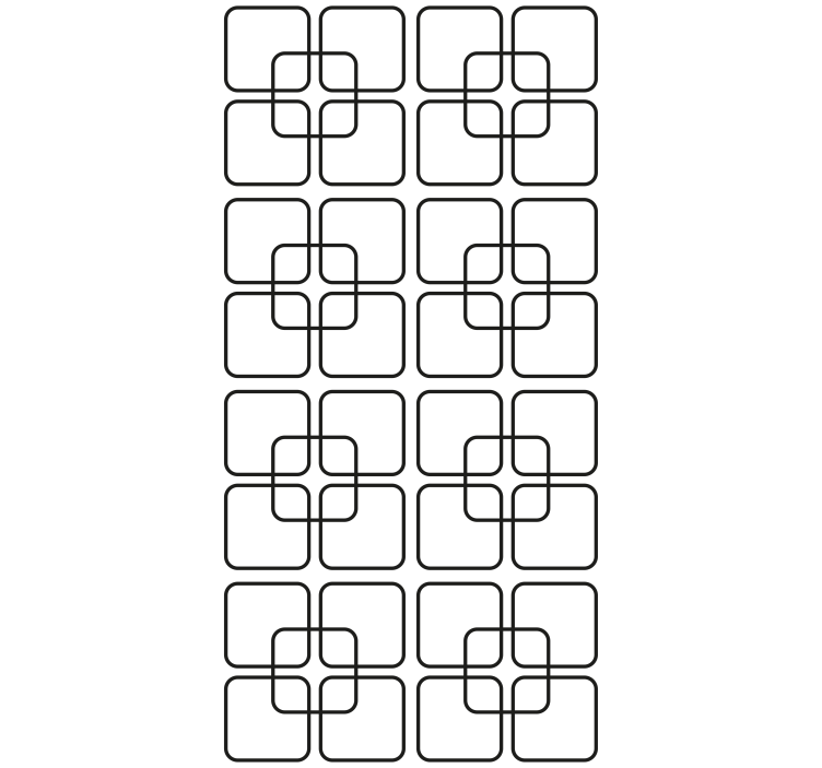 キッチン ロール スクリーン 黒い四角の都市パターン - TENSTICKERS