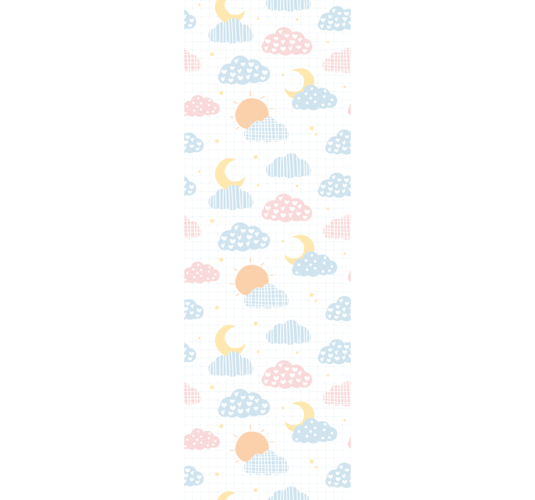 ブラインド 子供部屋 かわいい雲模様 - TENSTICKERS