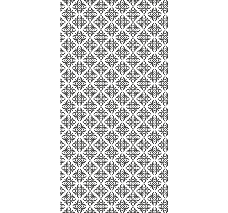 ブラインド オフィス エレガントブラックフローラル - TENSTICKERS