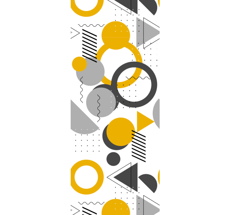 ブラインド オフィス シームレスレトロ幾何学模様 - TENSTICKERS