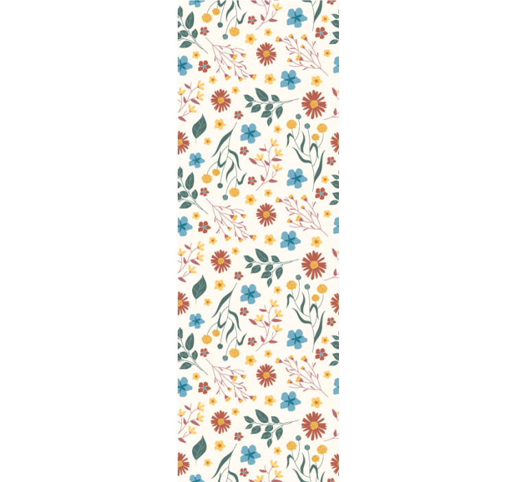 ブラインド オフィス 様々な花と植物 - TENSTICKERS