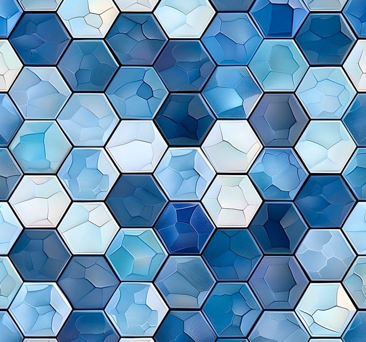 ブラインド オフィス ブルータイルエフェクト - TENSTICKERS