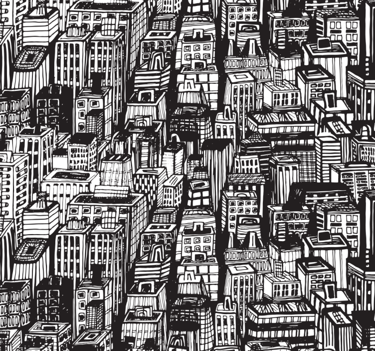 ブラインド オフィス ニューヨークの超高層ビル - TENSTICKERS