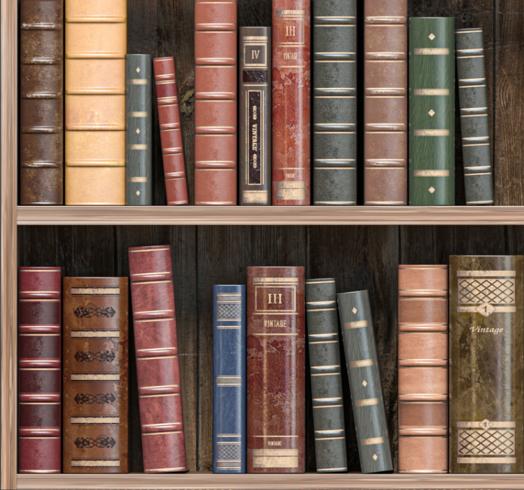 ブラインド オフィス 図書館の本 - TENSTICKERS