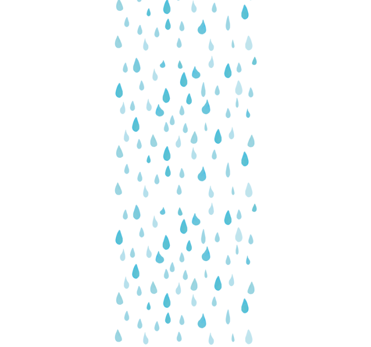 ロール スクリーン オシャレ 青い水彩の水滴 - TENSTICKERS