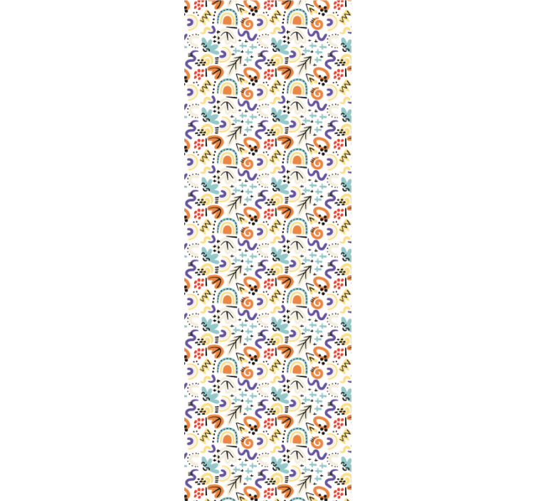 ロール スクリーン オシャレ 有機的なフラット抽象パターン - TENSTICKERS
