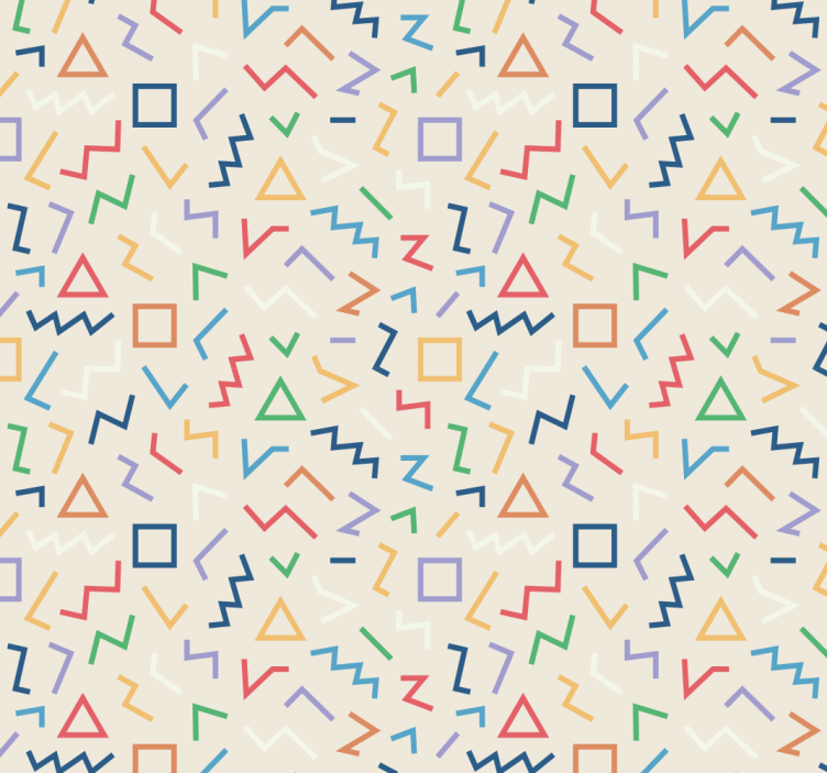 ロール スクリーン オシャレ ベージュの背景にカラフルなライン - TENSTICKERS