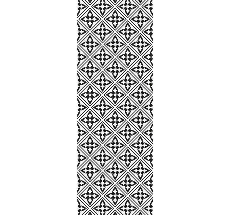 ロール スクリーン オシャレ 花柄タイル - TENSTICKERS