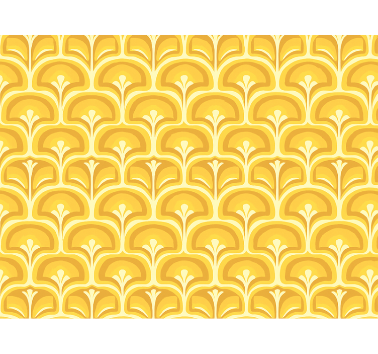 ブラインド 黄 レトロ70年代の黄色いフィギュア - TENSTICKERS