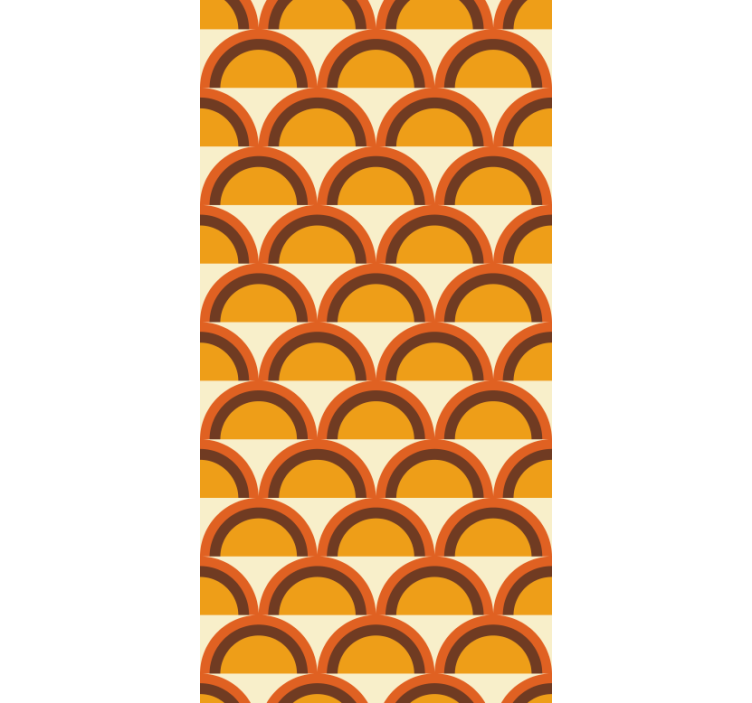 ブラインド 黄 1970年代のサンセットレトロアーチ - TENSTICKERS