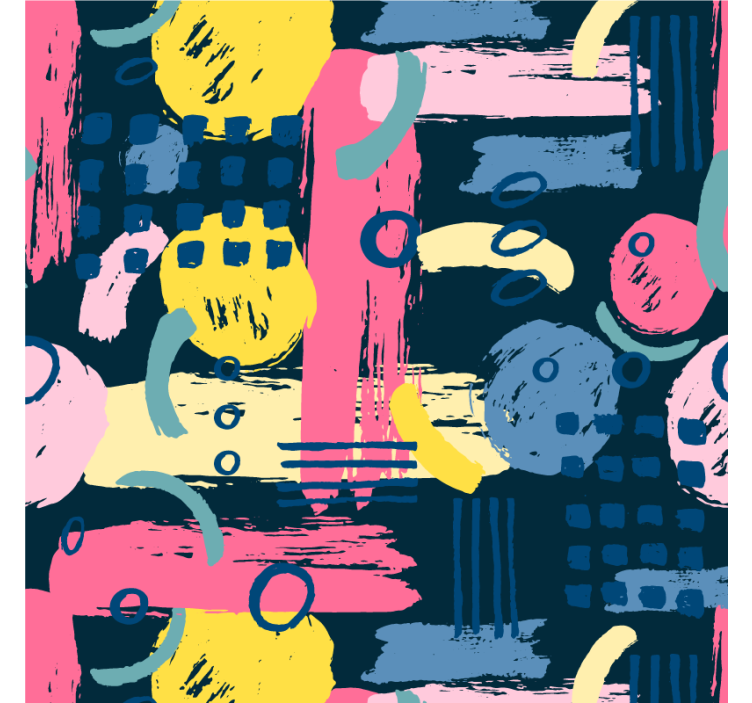 リビング カーテン ブラインド 抽象的なカラフルデザイン - TENSTICKERS
