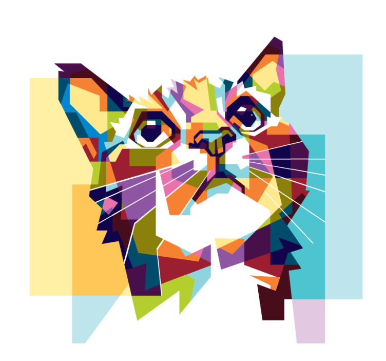 リビング カーテン ブラインド 猫の色 - TENSTICKERS