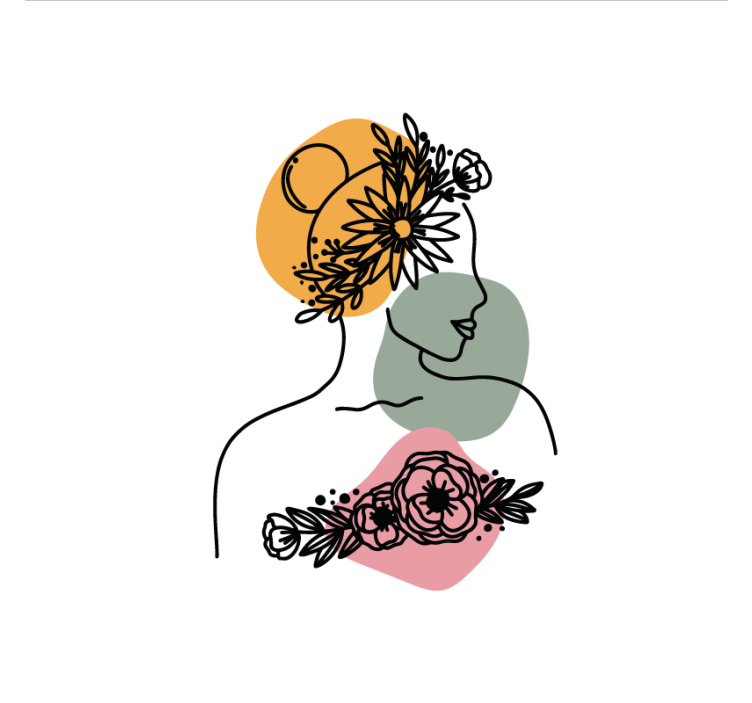 リビング カーテン ブラインド 驚くべき女性の花の顔 - TENSTICKERS