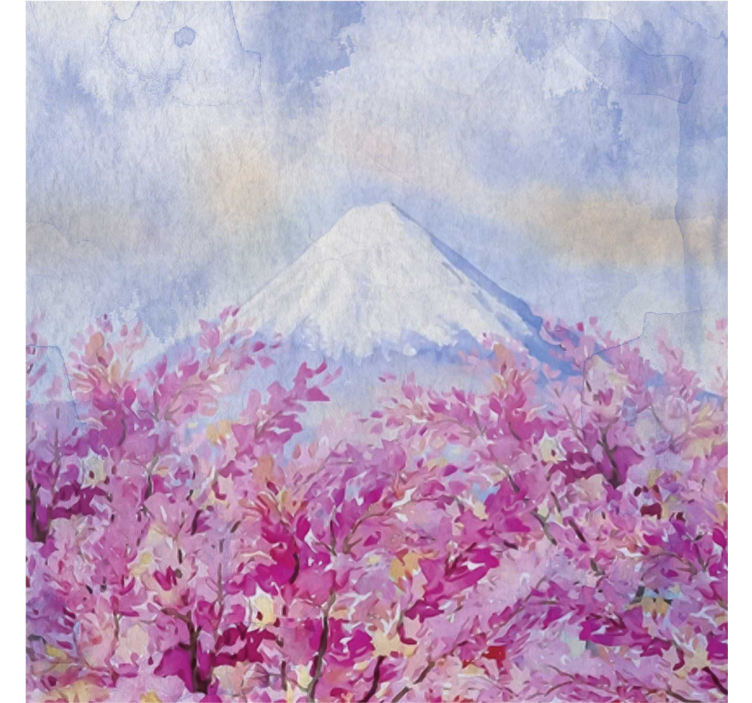 リビング カーテン ブラインド 桜の風景 - TENSTICKERS