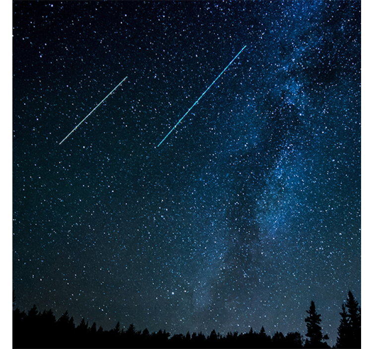 リビング カーテン ブラインド 美しい流れ星の風景 - TENSTICKERS