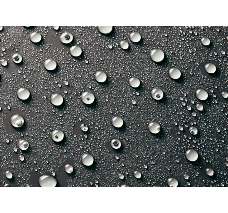 ロール スクリーン 黒 水泡のあるグレーのバスルーム壁紙 - TENSTICKERS