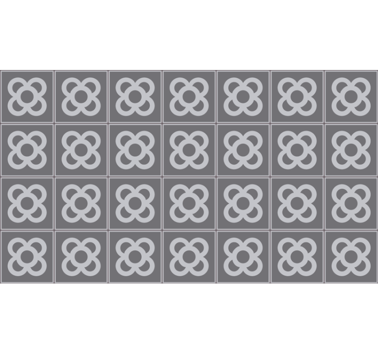 グレー ブラインド バルセロナのパノットビニールマット - TENSTICKERS