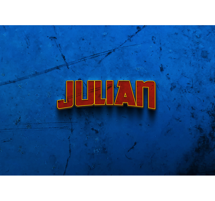 ブラインド 青 スーパーヒーローの名前入り壁装飾 - TENSTICKERS