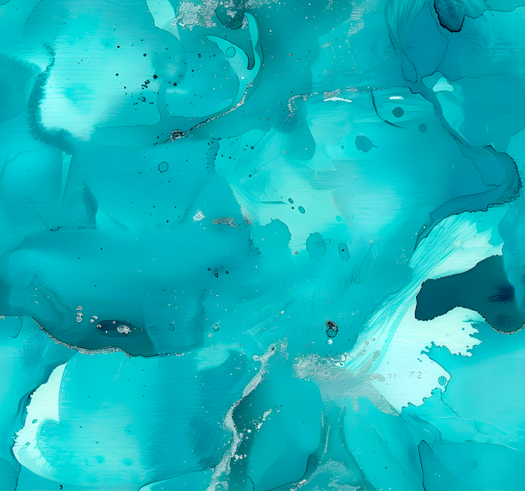 ブラインド 青 青い波 - TENSTICKERS