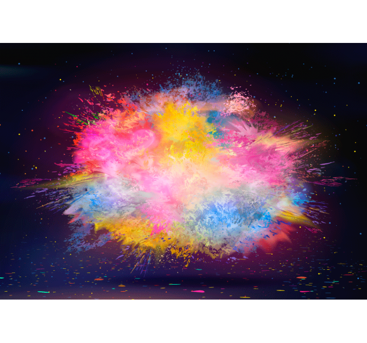リビング カーテン ブラインド 虹の力で爆発する色彩 - TENSTICKERS