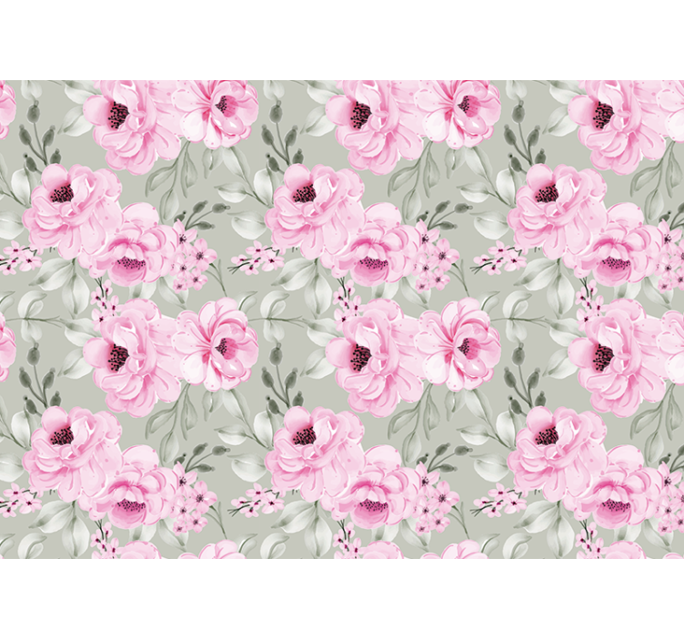 リビング カーテン ブラインド ペールカラーの芍薬 - TENSTICKERS