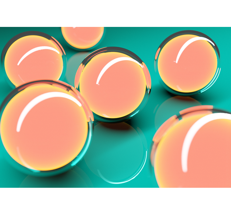 リビング カーテン ブラインド 3d飛ぶボウルと眺め - TENSTICKERS