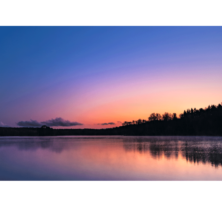 リビング カーテン ブラインド マズリ湖の夕日 - TENSTICKERS