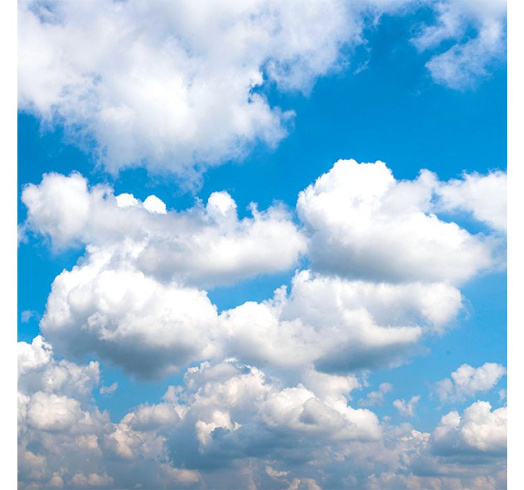 リビング カーテン ブラインド 青空と雲の美しさ - TENSTICKERS