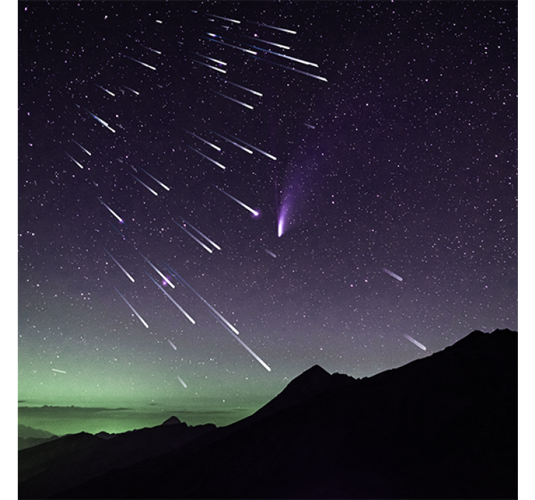 リビング カーテン ブラインド 流れ星の雨 - TENSTICKERS