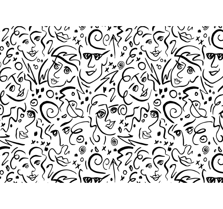 ブラインド 白 モノクロのグラフィティアート - TENSTICKERS