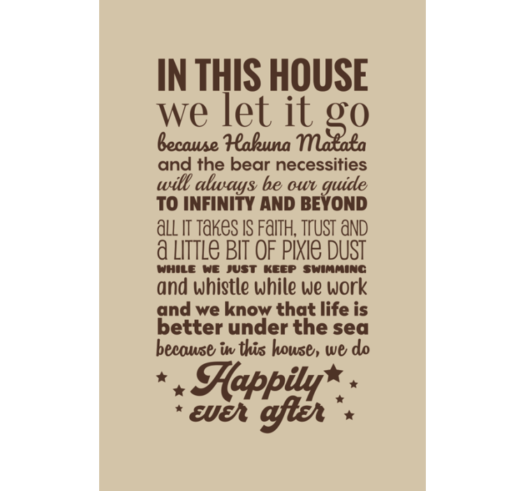 この家では、テキストブラインドを放します - TENSTICKERS