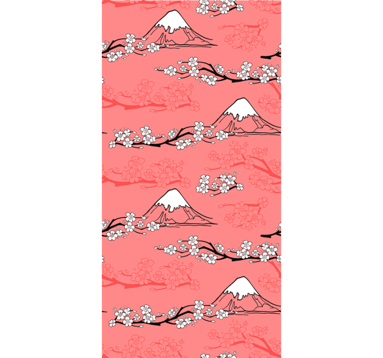 春の木の自然ピンクのブラインド - TENSTICKERS