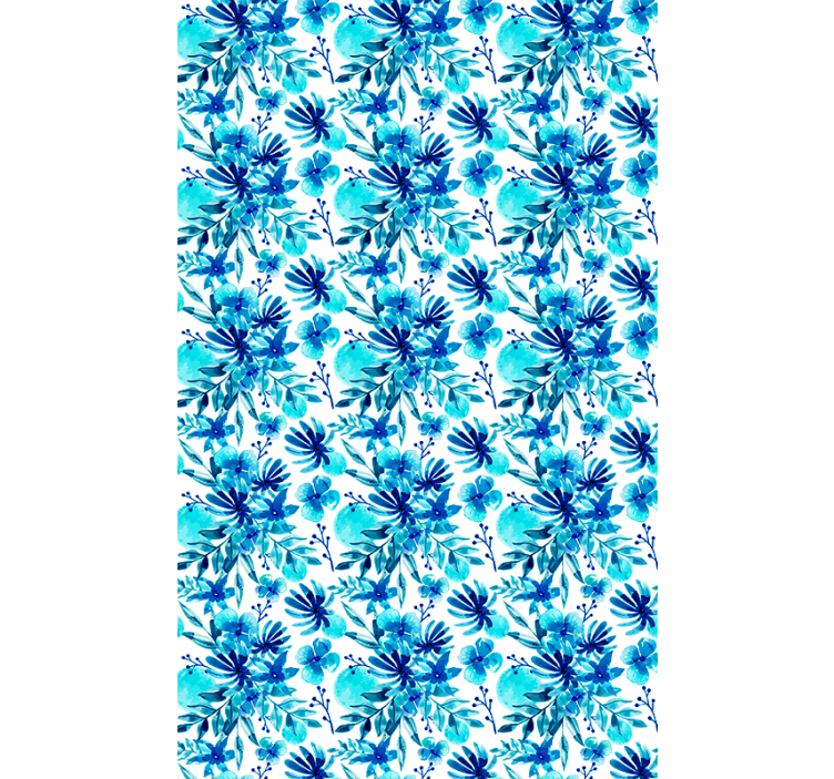 ブラインド 花や植物 鮮やかな青のテーマ - TENSTICKERS