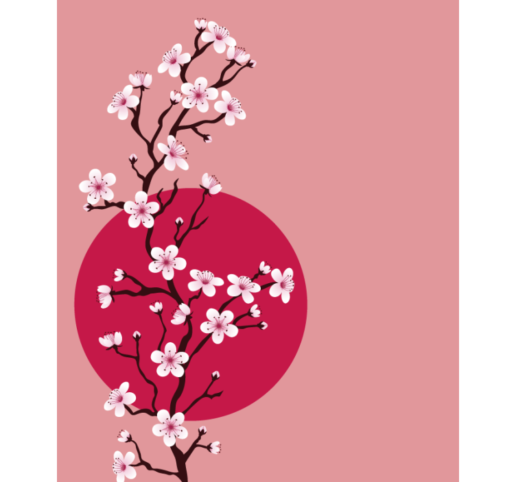 ブラインド 花や植物 桜の花茎 - TENSTICKERS