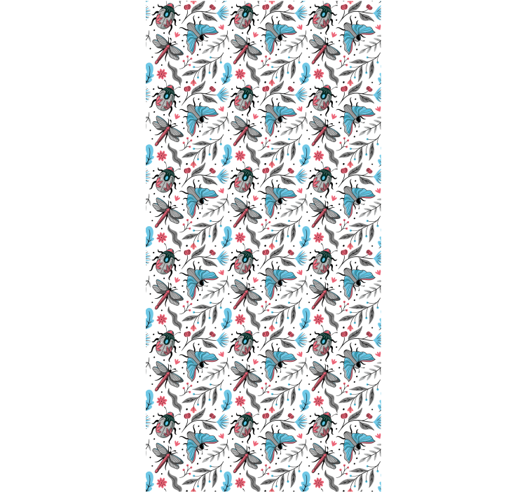 ブラインド 花や植物 翼のある昆虫と植物 - TENSTICKERS