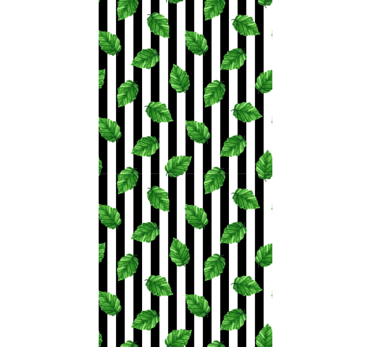 ブラインド 花や植物 リーフィーストライプパターン - TENSTICKERS