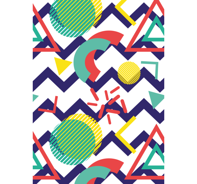 ロール スクリーン オシャレ 抽象的な楽しい形状 - TENSTICKERS